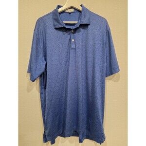 Peter Millar Men's Large Summer Comfort Polo Shirt Blue Golf